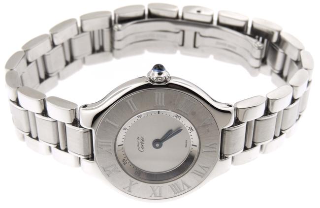 Cartier Silver Mint Ladies Must 21 Stainless Steel 28mm 1340 Watch Cartier Silver Mint Ladies Must 21 Stainless Steel 28mm 1340 Watch