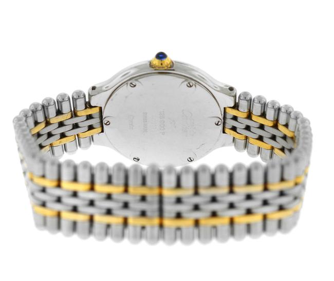 Cartier Yellow Gold Silver Ladies Must De 125000p Bullet Quartz Steel 28mm Watch Cartier Yellow Gold Silver Ladies Must De 125000p Bullet Quartz Steel 28mm Watch