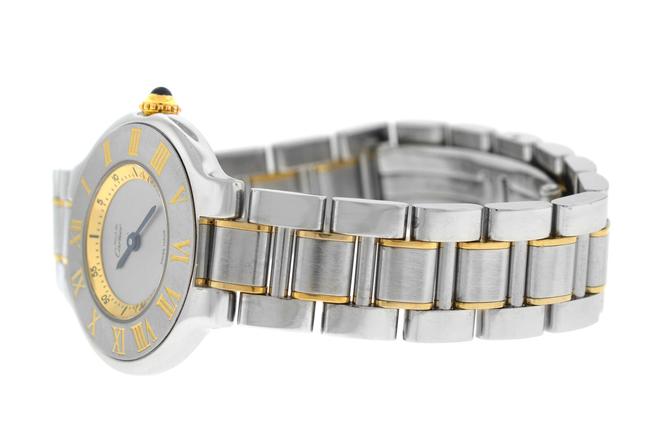 Cartier Gold Silver Ladies Must De 1340 Ref. W10073r6 Quartz Steel Watch Cartier Gold Silver Ladies Must De 1340 Ref. W10073r6 Quartz Steel Watch