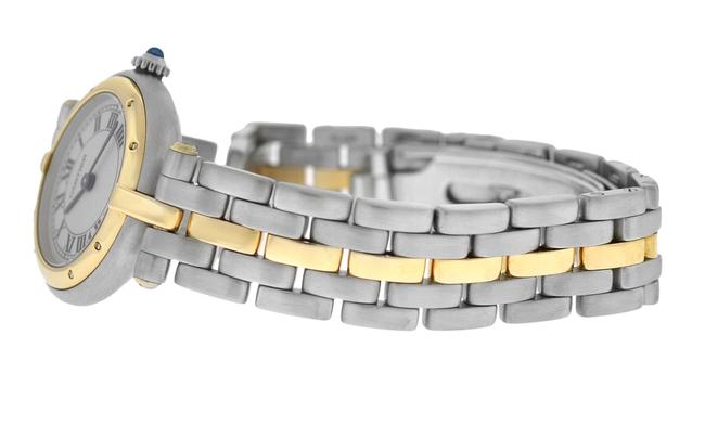 Cartier Yellow Gold Silver Ladies Panthere Vendome 1057920 One Row Steel Quartz 24mm Watch Cartier Yellow Gold Silver Ladies Panthere Vendome 1057920 One Row Steel Quartz 24mm Watch