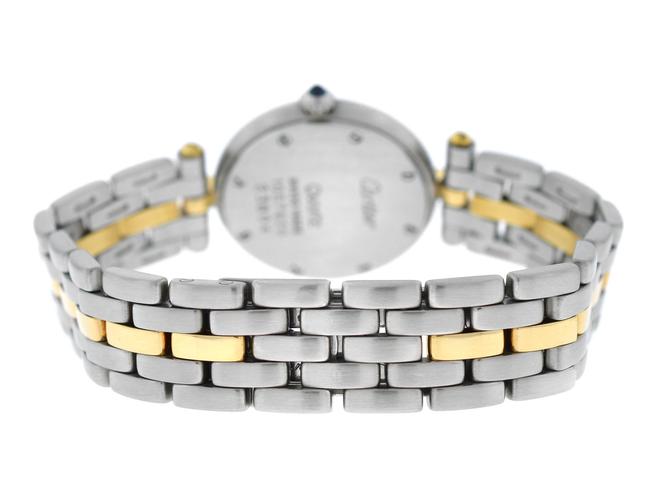 Cartier Yellow Gold Silver Ladies Panthere Vendome 1057920 One Row Steel Quartz 24mm Watch Cartier Yellow Gold Silver Ladies Panthere Vendome 1057920 One Row Steel Quartz 24mm Watch