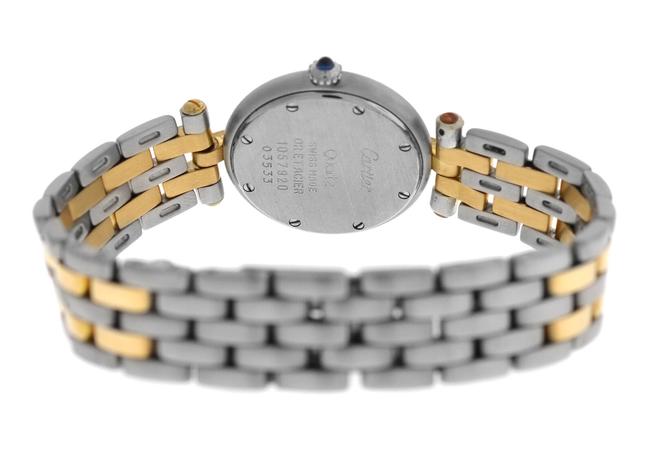 Cartier Yellow Gold Silver Ladies Panthere Vendome 1057920 Two Row Steel Quartz 24mm Watch Cartier Yellow Gold Silver Ladies Panthere Vendome 1057920 Two Row Steel Quartz 24mm Watch
