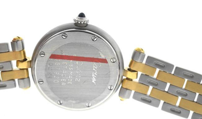 Cartier Yellow Gold Silver Ladies Panthere Vendome 1057920 Two Row Steel Watch Cartier Yellow Gold Silver Ladies Panthere Vendome 1057920 Two Row Steel Watch