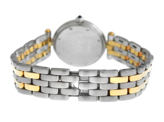 Cartier Yellow Gold Silver Ladies Panthere Vendome 166920 Two Row Steel Quartz 24mm Watch Cartier Yellow Gold Silver Ladies Panthere Vendome 166920 Two Row Steel Quartz 24mm Watch