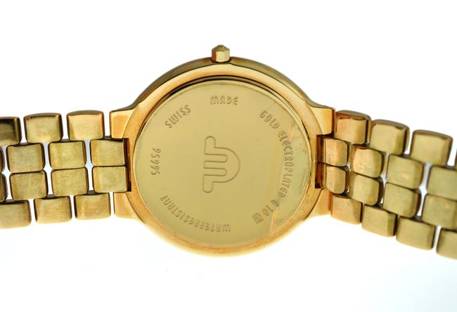 Maurice Lacroix Yellow Gold 95995 Electroplated Steel Quartz 35mm Date Watch Maurice Lacroix Yellow Gold 95995 Electroplated Steel Quartz 35mm Date Watch