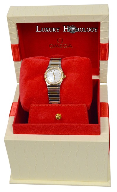 Omega Yellow Gold Silver Ladies Constellation My Choice 22mm Steel & Diamond Mop Watch Omega Yellow Gold Silver Ladies Constellation My Choice 22mm Steel & Diamond Mop Watch