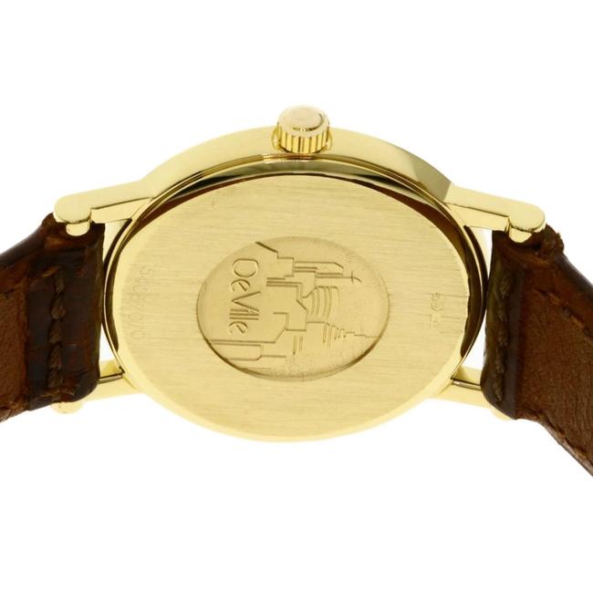 Omega Champagne 18k Yellow Gold De Ville Quartz Womens Wristwatch 23 Mm Watch Omega Champagne 18k Yellow Gold De Ville Quartz Womens Wristwatch 23 Mm Watch