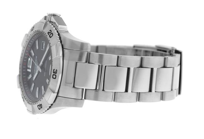 Longines Silver Mens Hydro Conquest L3.647.4 Stainless Steel Quartz Date Watch Longines Silver Mens Hydro Conquest L3.647.4 Stainless Steel Quartz Date Watch