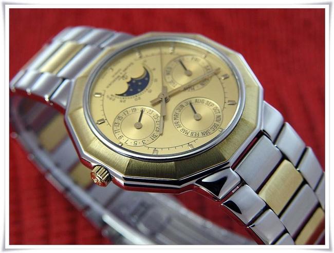 Baume & Mercier Gold Tone and Stainless Steel Riviera W Mens Moon-phase 18k Solid Ss Quartz W/Bracelet Watch Baume & Mercier Gold Tone and Stainless Steel Riviera W Mens Moon-phase 18k Solid Ss Quartz W/Bracelet Watch