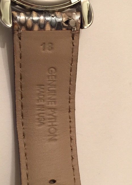 Michele Silver Csx 36 Ladies Diamond Gt Python Leather Chrono Quartz Watch Michele Silver Csx 36 Ladies Diamond Gt Python Leather Chrono Quartz Watch