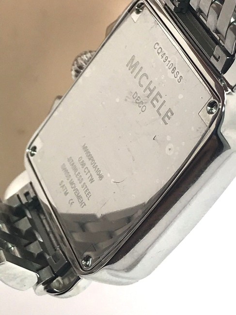 Michele Silver Deco Ladies Chronograph Mop 0.66ctw Diamond Mw06p01a1046 Watch Michele Silver Deco Ladies Chronograph Mop 0.66ctw Diamond Mw06p01a1046 Watch