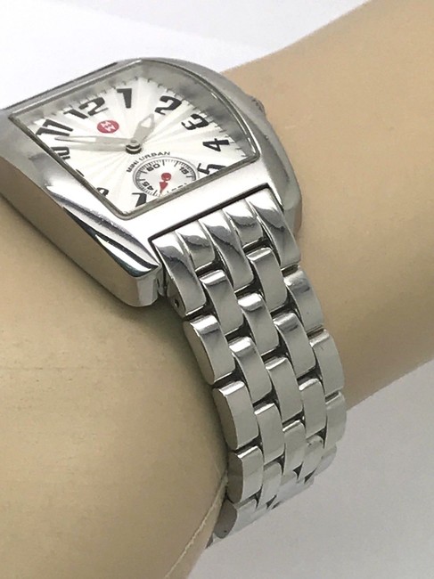 Michele Silver Mini Urban Mw02a00a0001 Swiss Womens Watch Michele Silver Mini Urban Mw02a00a0001 Swiss Womens Watch