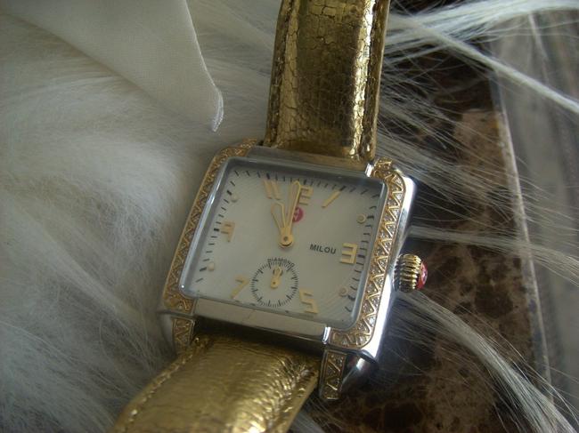 Michele Mw15a01d1025 Milou Diamond Two Tone Stainless Steel Watch Michele Mw15a01d1025 Milou Diamond Two Tone Stainless Steel Watch