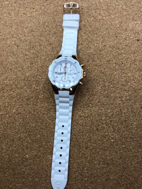 Michele Rose Gold and White Mww12f000008 Watch Michele Rose Gold and White Mww12f000008 Watch