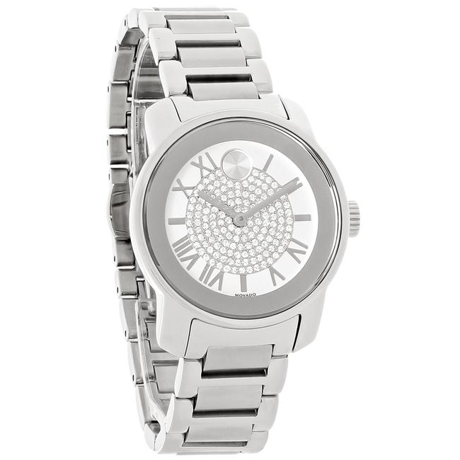 Movado Silver Bold Stainless Pave Crystal Womens Quartz 3600254 Watch Movado Silver Bold Stainless Pave Crystal Womens Quartz 3600254 Watch