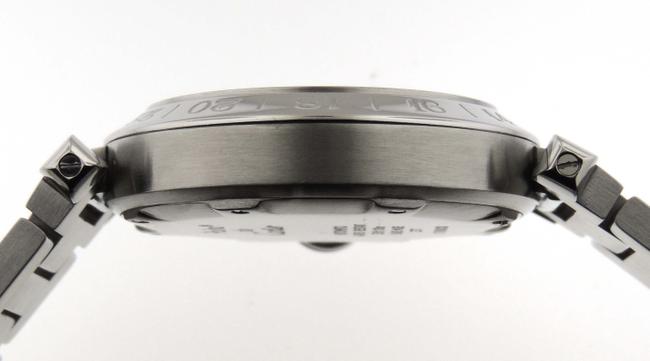 Cartier Silver Mint Pasha C Gmt Globe Stainless Steel 35mm Date Watch Cartier Silver Mint Pasha C Gmt Globe Stainless Steel 35mm Date Watch