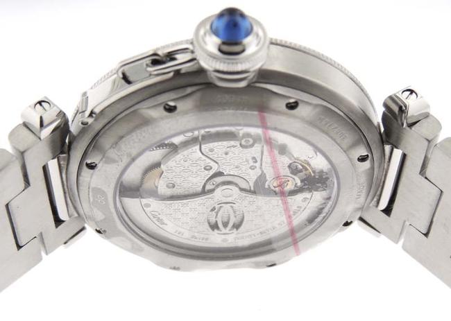 Cartier Silver Box Pasha 2379 Grill Stainless Steel 38mm Date P Watch Cartier Silver Box Pasha 2379 Grill Stainless Steel 38mm Date P Watch