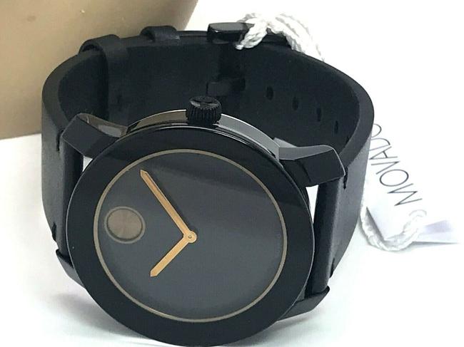 Movado Black Bold Dial Leather Band Swiss Mens 3600297 Watch Movado Black Bold Dial Leather Band Swiss Mens 3600297 Watch
