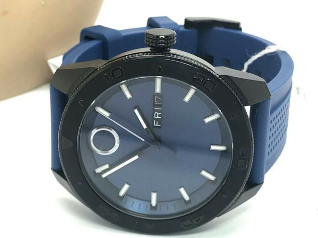 Movado Black & Blue Bold Mens Dial Day Date Swiss Quartz Silicone Band Watch Movado Black & Blue Bold Mens Dial Day Date Swiss Quartz Silicone Band Watch