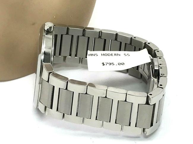 Movado Silver & Black Museum 0607119 Swiss Dial Tone S. Steel Mens Watch Movado Silver & Black Museum 0607119 Swiss Dial Tone S. Steel Mens Watch
