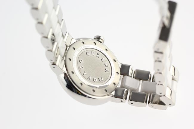 Movado Silver Stainless Steel White Ceramic Diamond Cerena 0606625 Watch Movado Silver Stainless Steel White Ceramic Diamond Cerena 0606625 Watch
