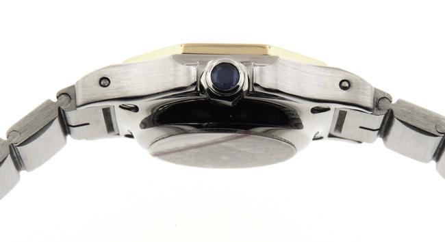 Cartier White Mint Ladies Santos Octagon 18k Yellow Gold / Ss Watch Cartier White Mint Ladies Santos Octagon 18k Yellow Gold / Ss Watch