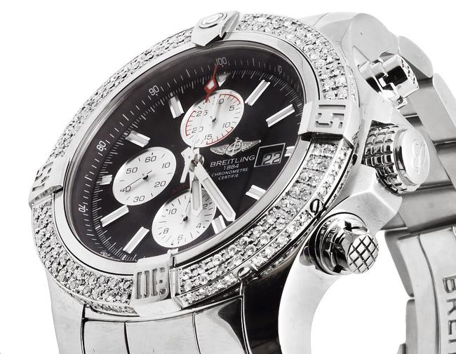 Breitling Stainless Steel Custom A1337111 Super Avenger Black Dial 4ct Watch Breitling Stainless Steel Custom A1337111 Super Avenger Black Dial 4ct Watch