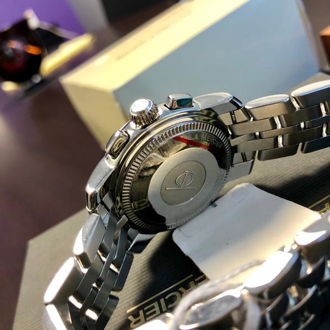 Baume & Mercier Silver Case Black Dial Capeland Chronograph Steel Mv045216 Watch Baume & Mercier Silver Case Black Dial Capeland Chronograph Steel Mv045216 Watch
