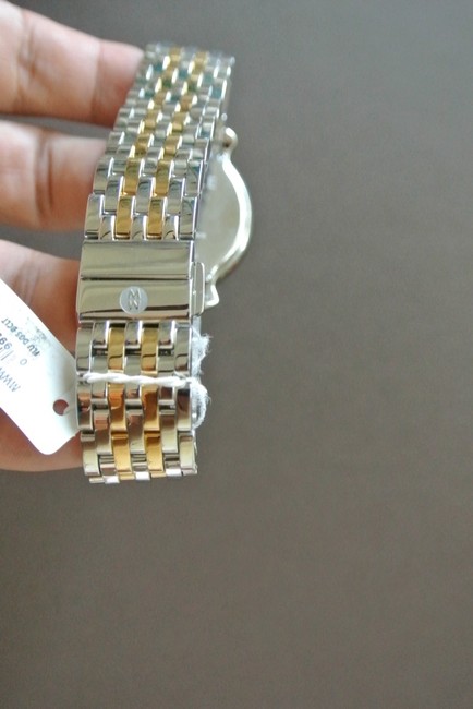 Michele Gold (Gold/Silver) Fluette Silver White Dial Two-tone Watch Michele Gold (Gold/Silver) Fluette Silver White Dial Two-tone Watch