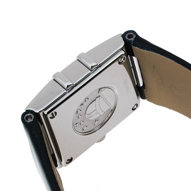 Omega Black Stainless Steel Patent Leather Diamond Constellation Quadra 895.1230 Womens Wristwatch 19 Mm Watch Omega Black Stainless Steel Patent Leather Diamond Constellation Quadra 895.1230 Womens Wristwatch 19 Mm Watch