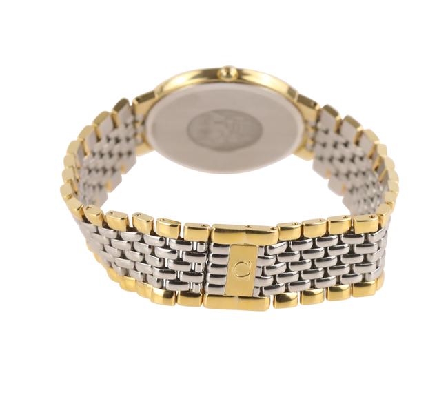 Omega Gold Silver Two Tone Deville Quartz Watch Omega Gold Silver Two Tone Deville Quartz Watch