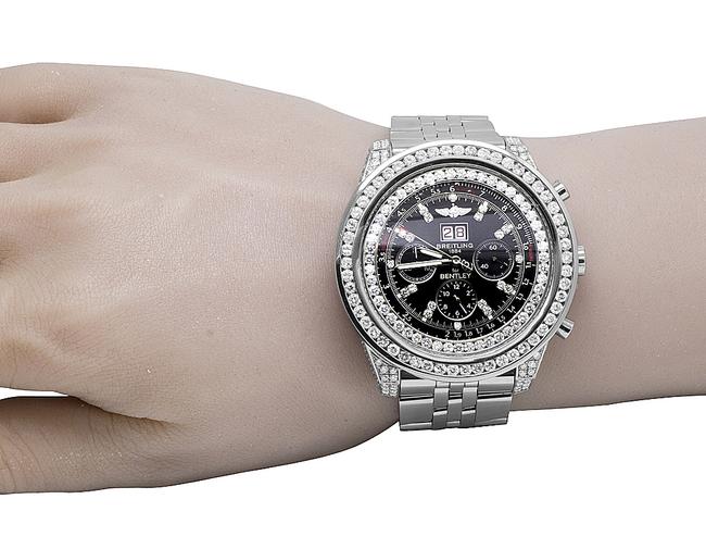 Breitling Stainless Steel Black Custom Mens Bentley 6.75 A4436412 48mm Dial Diamond 14.0ct Watch Breitling Stainless Steel Black Custom Mens Bentley 6.75 A4436412 48mm Dial Diamond 14.0ct Watch