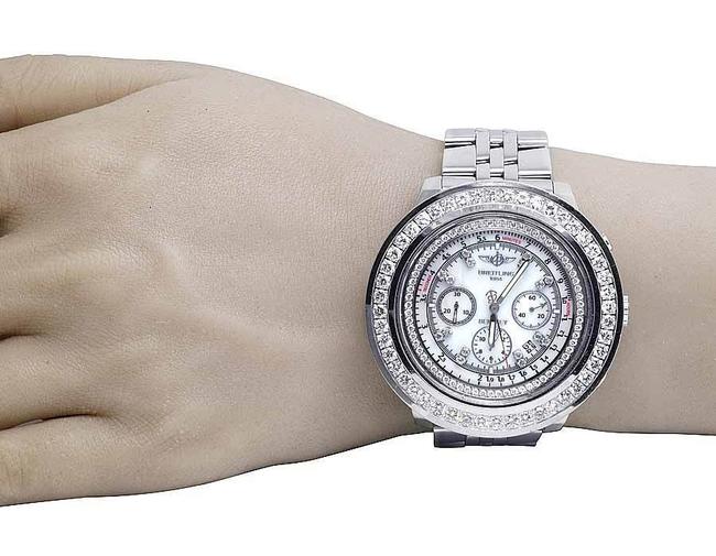 Breitling Stainless Steel Custom Bentley A25362 48mm White Dial Diamond 7.35 Ct Watch Breitling Stainless Steel Custom Bentley A25362 48mm White Dial Diamond 7.35 Ct Watch