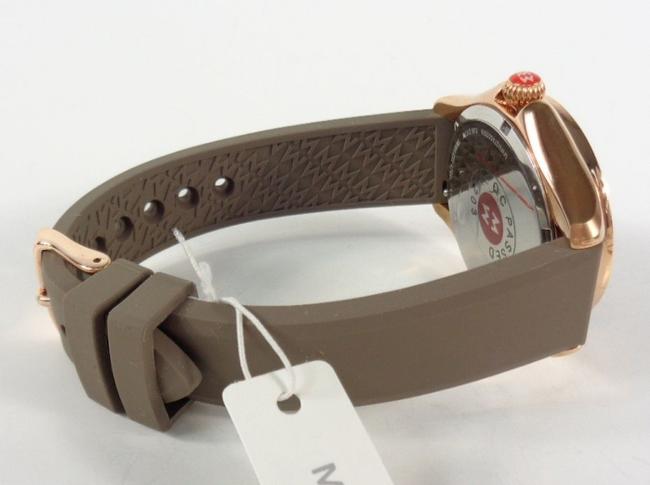 Michele Brown/Rose Gold Mww27a000005 Cape Changeable Silicon Band Watch Michele Brown/Rose Gold Mww27a000005 Cape Changeable Silicon Band Watch