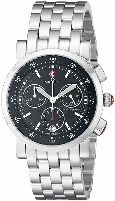 Michele Silver Sport Sail Black Dial Womens Mww01c000022 Watch Michele Silver Sport Sail Black Dial Womens Mww01c000022 Watch