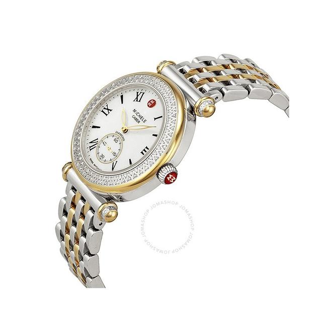 Michele Two Tone Caber 18k Gold Diamond Mww16a000066 Watch Michele Two Tone Caber 18k Gold Diamond Mww16a000066 Watch
