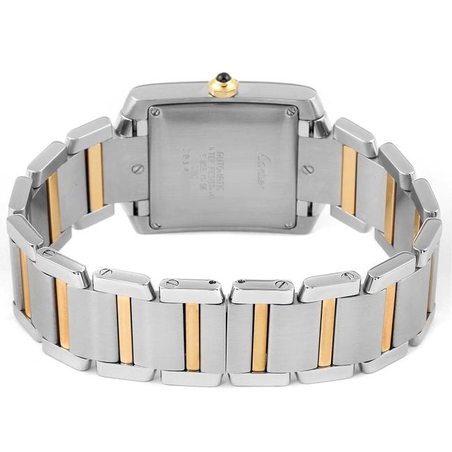 Cartier Silver Tank Francaise Steel Yellow Gold Large Unisex W51005q4 Watch Cartier Silver Tank Francaise Steel Yellow Gold Large Unisex W51005q4 Watch