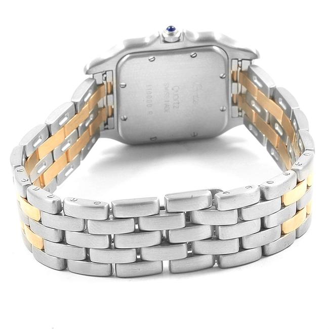 Cartier Silver Panthere Large Steel Yellow Gold Two Row Unisex W25028b8 Watch Cartier Silver Panthere Large Steel Yellow Gold Two Row Unisex W25028b8 Watch
