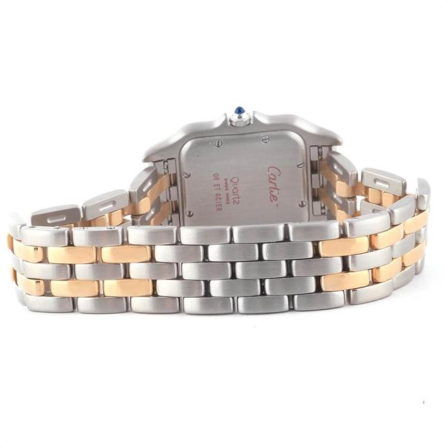 Cartier Silver Panthere Large Steel Yellow Gold Two Row Mens W25028b8 Watch Cartier Silver Panthere Large Steel Yellow Gold Two Row Mens W25028b8 Watch