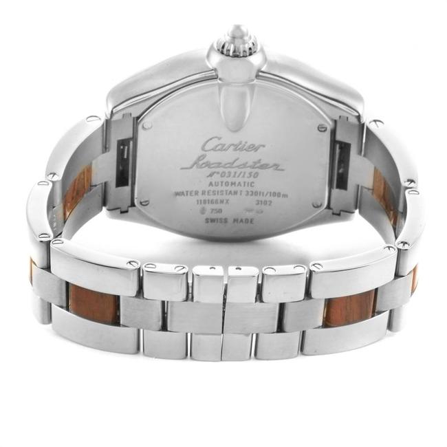 Cartier Walnut Burl Wood XL Roadster White Gold Limited Edition W6206 Watch Cartier Walnut Burl Wood XL Roadster White Gold Limited Edition W6206 Watch