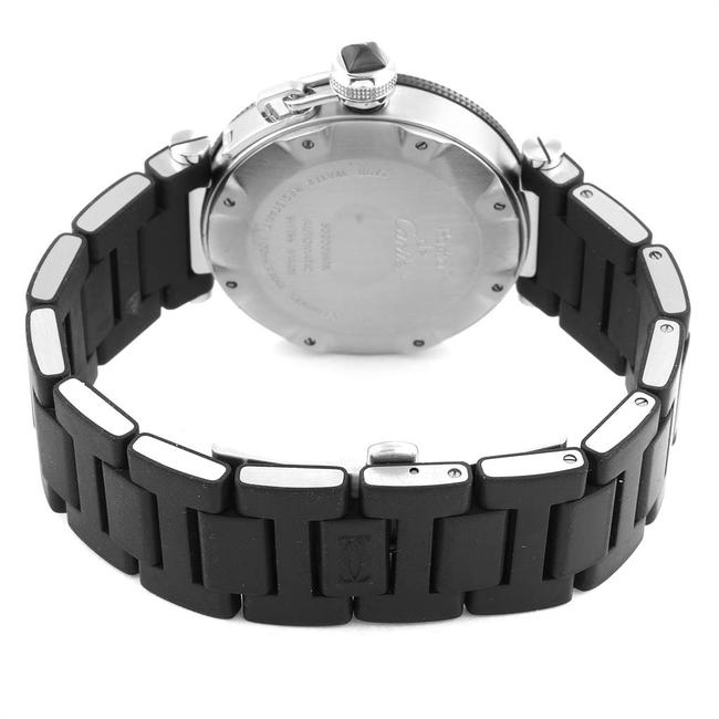 Cartier Black Pasha Seatimer Rubber Strap Steel Mens W31077u2 Watch Cartier Black Pasha Seatimer Rubber Strap Steel Mens W31077u2 Watch