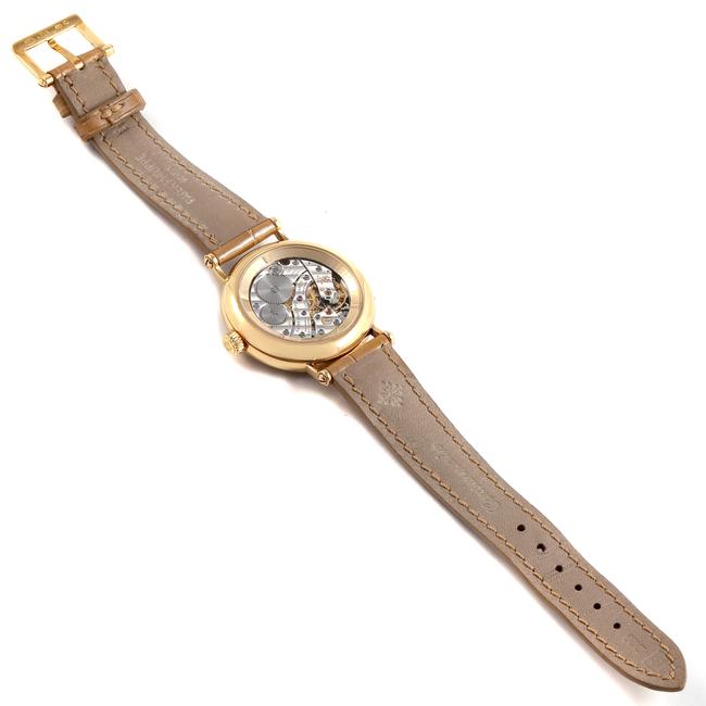 Patek Philippe Silver Calatrava Moonphase Yellow Gold Diamond Ladies Watch Patek Philippe Silver Calatrava Moonphase Yellow Gold Diamond Ladies Watch