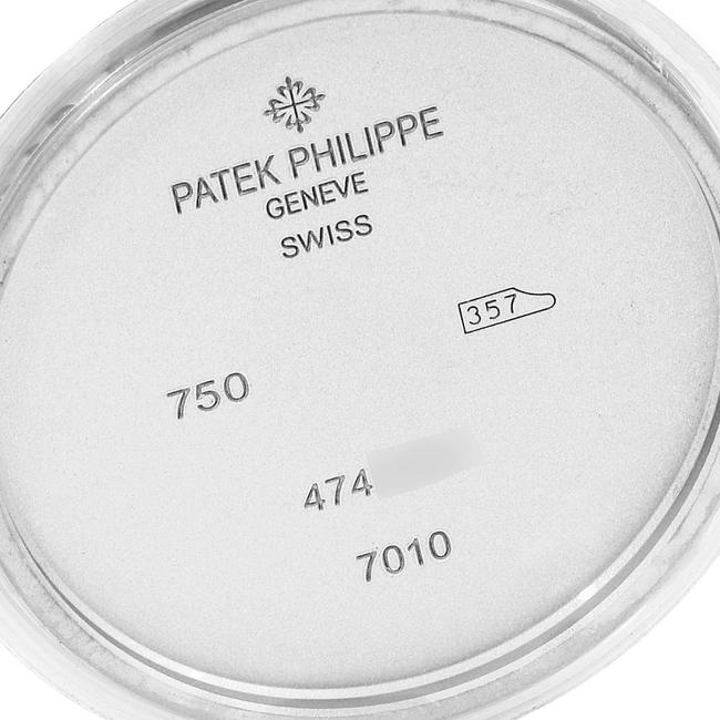 Patek Philippe Silver Nautilus White Gold Diamond Grey Strap Ladies Watch Patek Philippe Silver Nautilus White Gold Diamond Grey Strap Ladies Watch