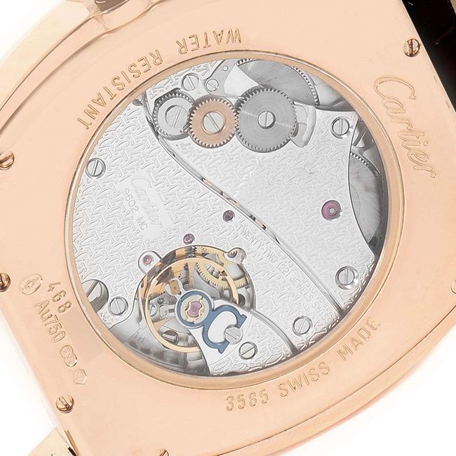 Cartier Silver XL Tortue Flinque Dial 18k Rose Gold Mens W155623 Watch Cartier Silver XL Tortue Flinque Dial 18k Rose Gold Mens W155623 Watch