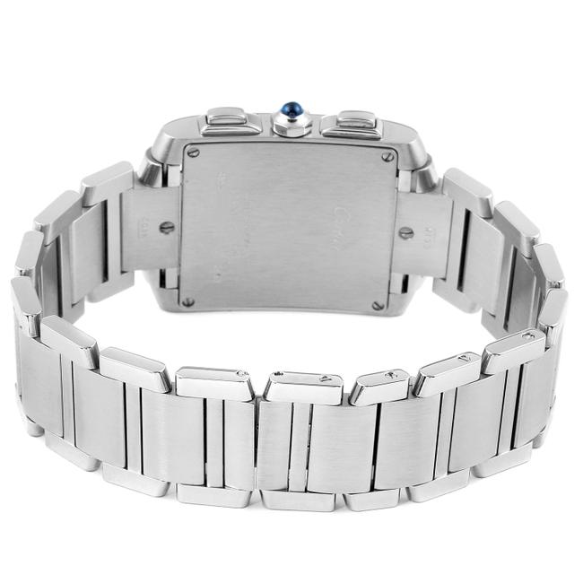 Cartier Silvered Tank Francaise Chrongraph Steel Mens W51024q3 Watch Cartier Silvered Tank Francaise Chrongraph Steel Mens W51024q3 Watch