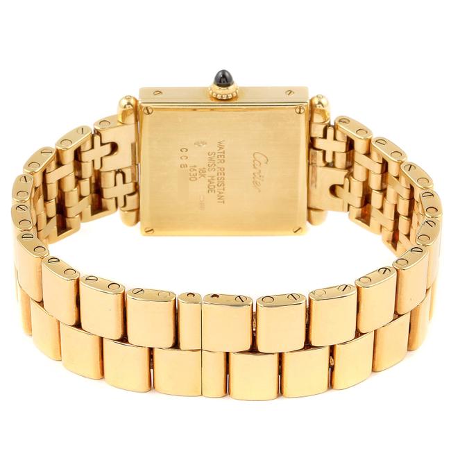 Cartier Silvered Tank Obus Prevee Collection 18k Yellow Gold Ladies 1630 Watch Cartier Silvered Tank Obus Prevee Collection 18k Yellow Gold Ladies 1630 Watch