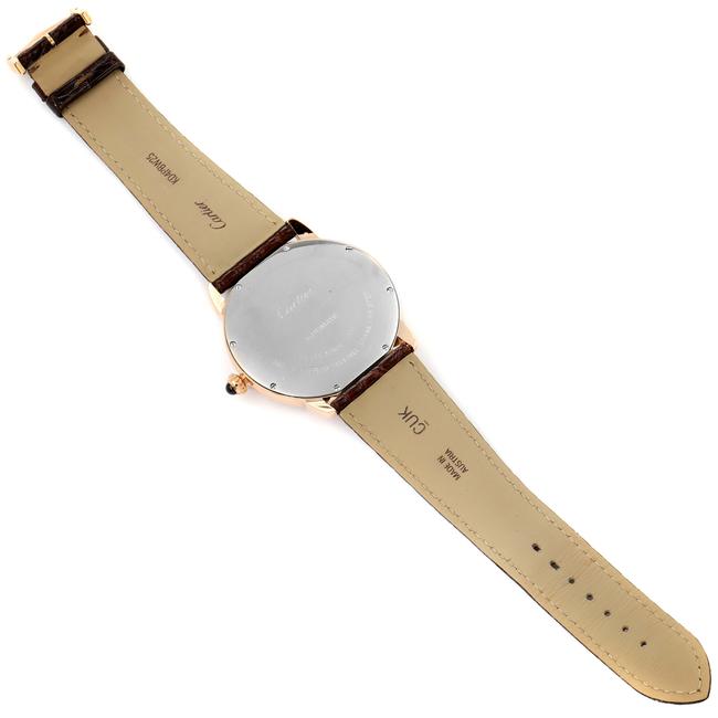 Cartier Silvered Box XL Ronde Solo Rose Gold Steel Mens W6701009 Papers Watch Cartier Silvered Box XL Ronde Solo Rose Gold Steel Mens W6701009 Papers Watch