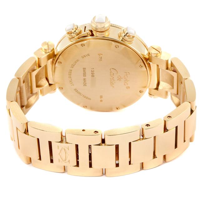 Cartier Mother Of Pearl Pasha Seatimer Chronograph Yellow Gold Diamond Wj130007 Watch Cartier Mother Of Pearl Pasha Seatimer Chronograph Yellow Gold Diamond Wj130007 Watch
