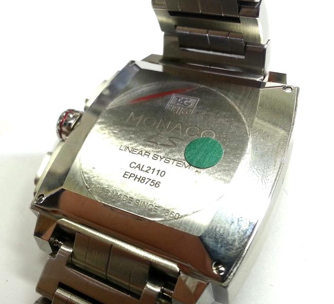 TAG Heuer "Monaco" Ls Chronograph with Black Dial Steel Bracelet Watch TAG Heuer "Monaco" Ls Chronograph with Black Dial Steel Bracelet Watch