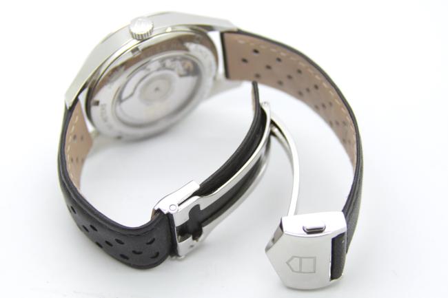 TAG Heuer Stainless Steel & Black Leather Carrera Twin-time Wv2115-0 Mens with Band Watch TAG Heuer Stainless Steel & Black Leather Carrera Twin-time Wv2115-0 Mens with Band Watch